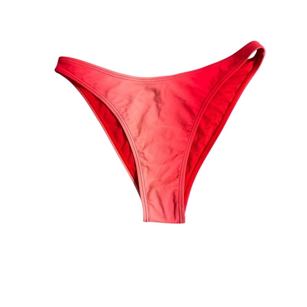 Kendall + Kylie Ombre Red High‎ Cut Bikini Bottoms Size S MSRP $120